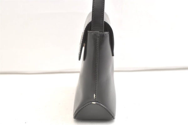 Authentic BURBERRY Vintage Leather Shoulder Hand Bag Purse Black 2266K