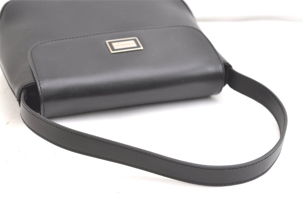 Authentic BURBERRY Vintage Leather Shoulder Hand Bag Purse Black 2266K