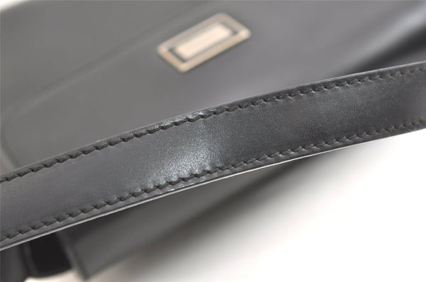 Authentic BURBERRY Vintage Leather Shoulder Hand Bag Purse Black 2266K