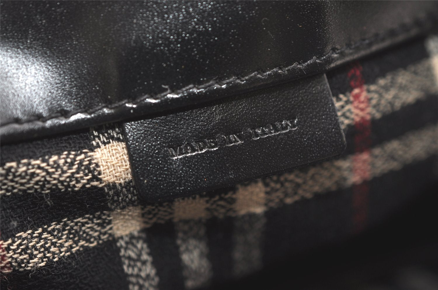 Authentic BURBERRY Vintage Leather Shoulder Hand Bag Purse Black 2266K