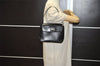 Authentic BURBERRY Vintage Leather Shoulder Hand Bag Purse Black 2266K