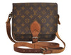 Authentic Louis Vuitton Monogram Cartouchiere MM Shoulder Bag Old Model 2270J