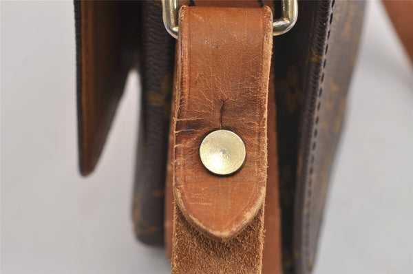 Authentic Louis Vuitton Monogram Cartouchiere MM Shoulder Bag Old Model 2270J