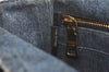 Authentic PRADA DENIM Canapa SS 2Way Shoulder Hand Bag Purse 1BG439 Blue 2272J
