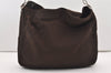 Authentic GUCCI Bamboo 2Way Shoulder Hand Bag Nylon Leather 0011577 Brown 2274J