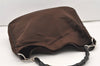 Authentic GUCCI Bamboo 2Way Shoulder Hand Bag Nylon Leather 0011577 Brown 2274J