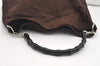 Authentic GUCCI Bamboo 2Way Shoulder Hand Bag Nylon Leather 0011577 Brown 2274J