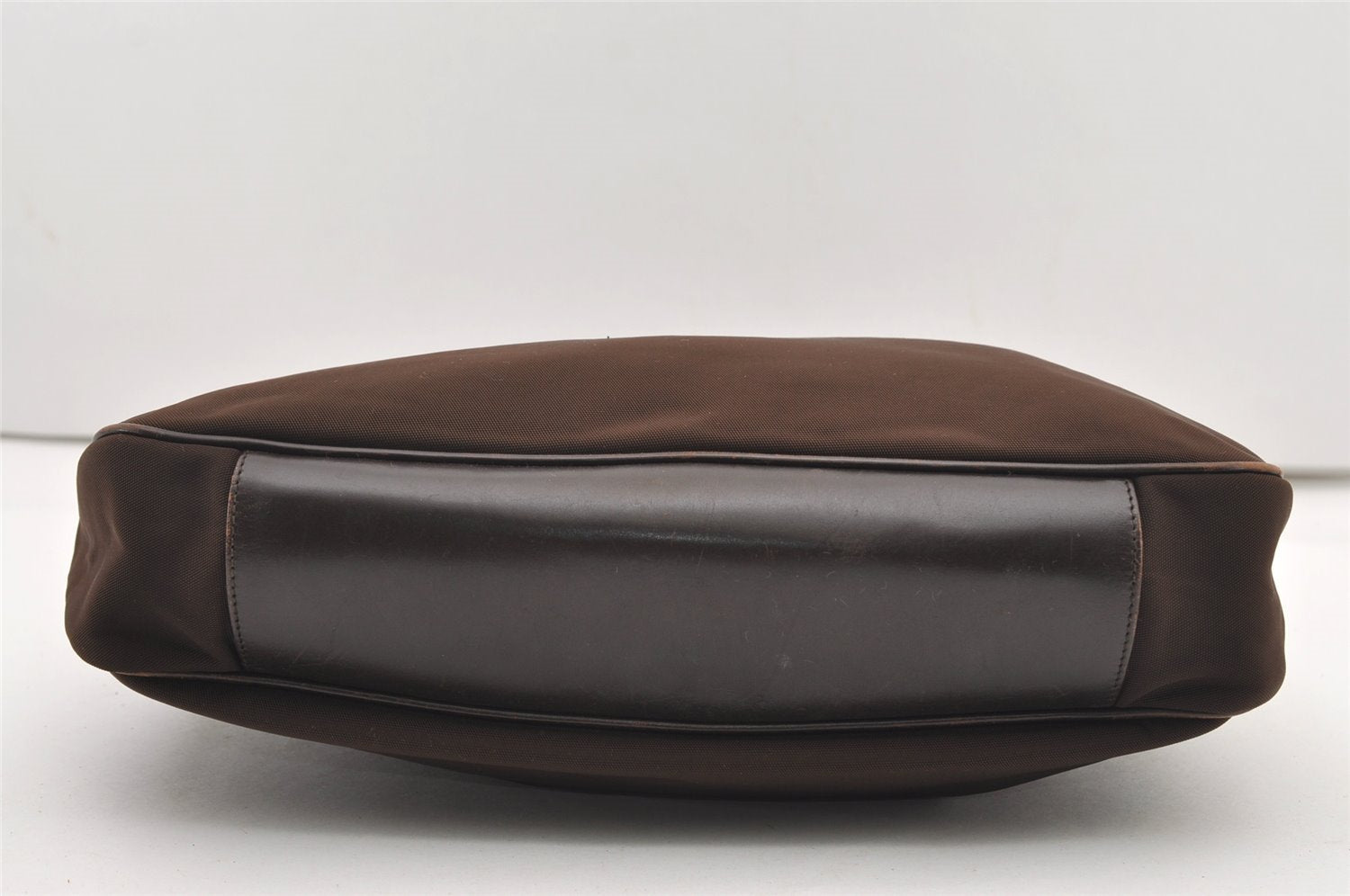 Authentic GUCCI Bamboo 2Way Shoulder Hand Bag Nylon Leather 0011577 Brown 2274J