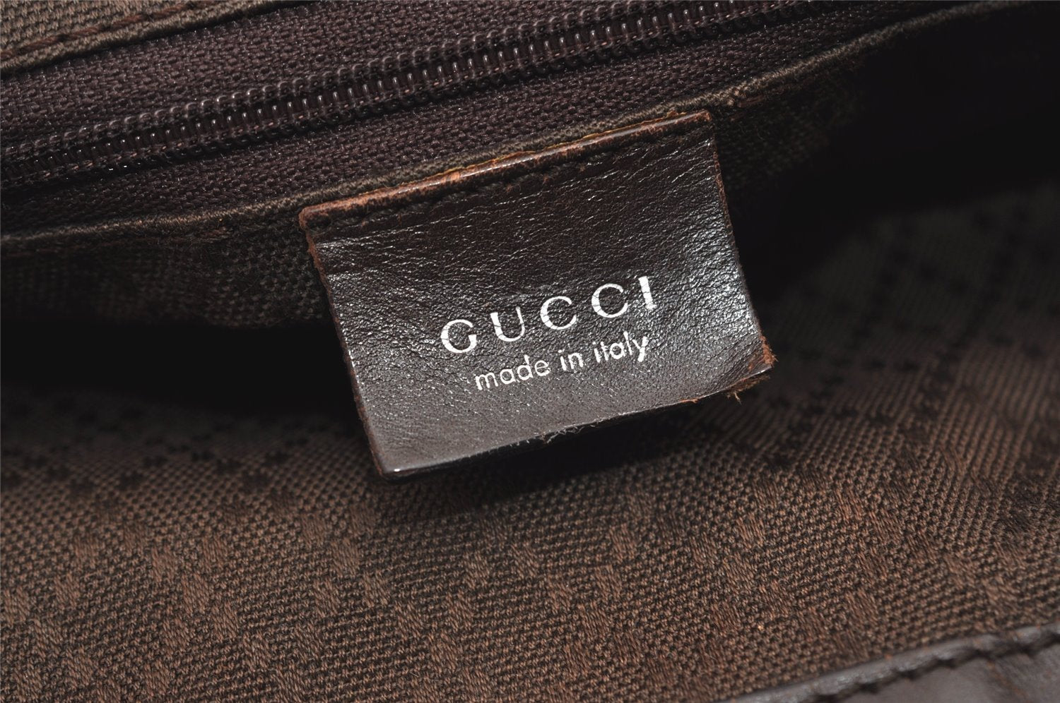 Authentic GUCCI Bamboo 2Way Shoulder Hand Bag Nylon Leather 0011577 Brown 2274J