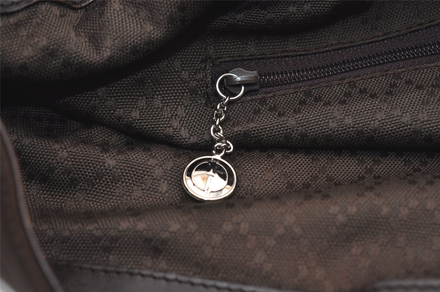 Authentic GUCCI Bamboo 2Way Shoulder Hand Bag Nylon Leather 0011577 Brown 2274J