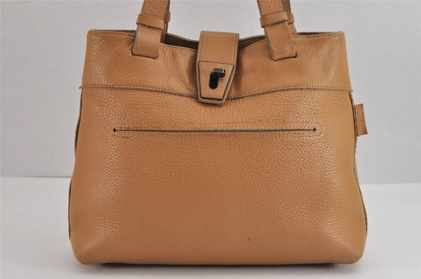 Authentic GUCCI Vintage Shoulder Hand Tote Bag Purse Leather Brown 2275J