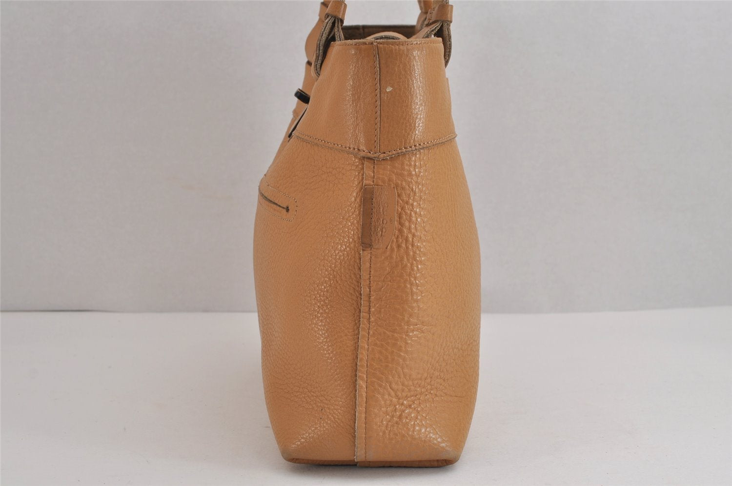 Authentic GUCCI Vintage Shoulder Hand Tote Bag Purse Leather Brown 2275J