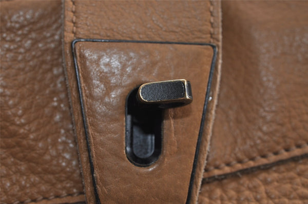 Authentic GUCCI Vintage Shoulder Hand Tote Bag Purse Leather Brown 2275J