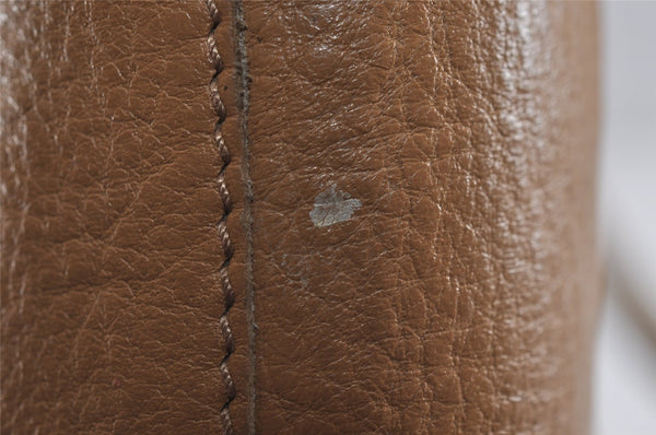 Authentic GUCCI Vintage Shoulder Hand Tote Bag Purse Leather Brown 2275J