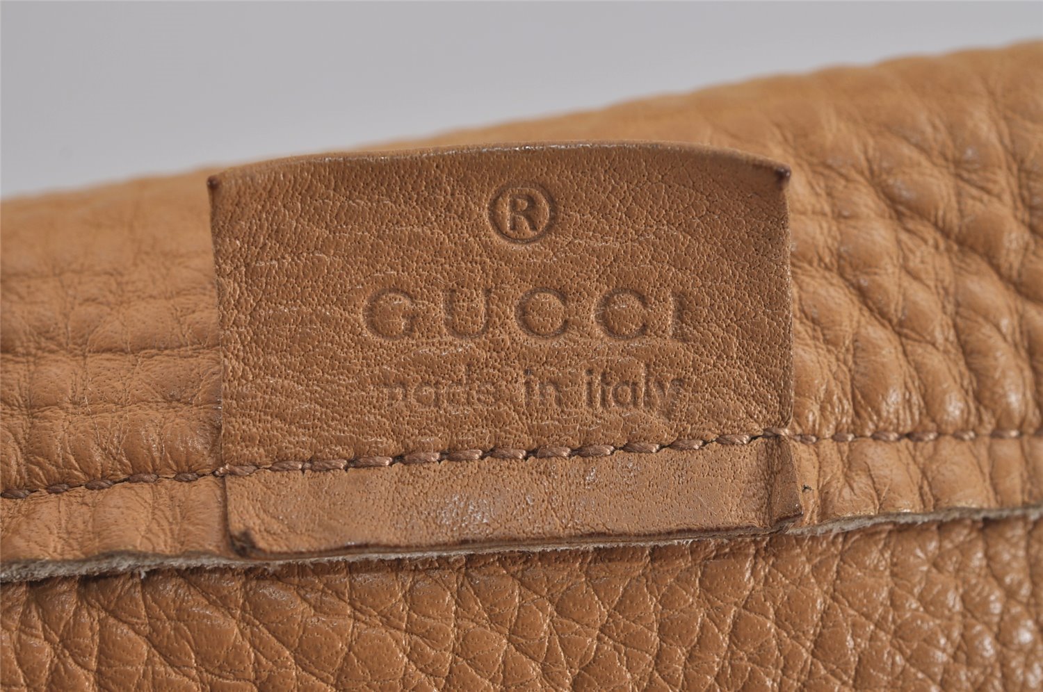 Authentic GUCCI Vintage Shoulder Hand Tote Bag Purse Leather Brown 2275J