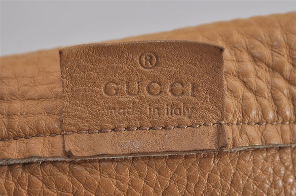 Authentic GUCCI Vintage Shoulder Hand Tote Bag Purse Leather Brown 2275J