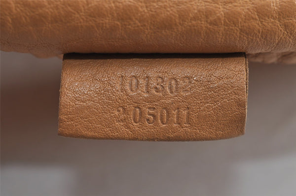 Authentic GUCCI Vintage Shoulder Hand Tote Bag Purse Leather Brown 2275J