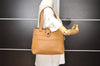 Authentic GUCCI Vintage Shoulder Hand Tote Bag Purse Leather Brown 2275J