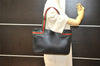 Authentic GUCCI Web Sherry Line Shoulder Tote Bag Leather Black 2275K