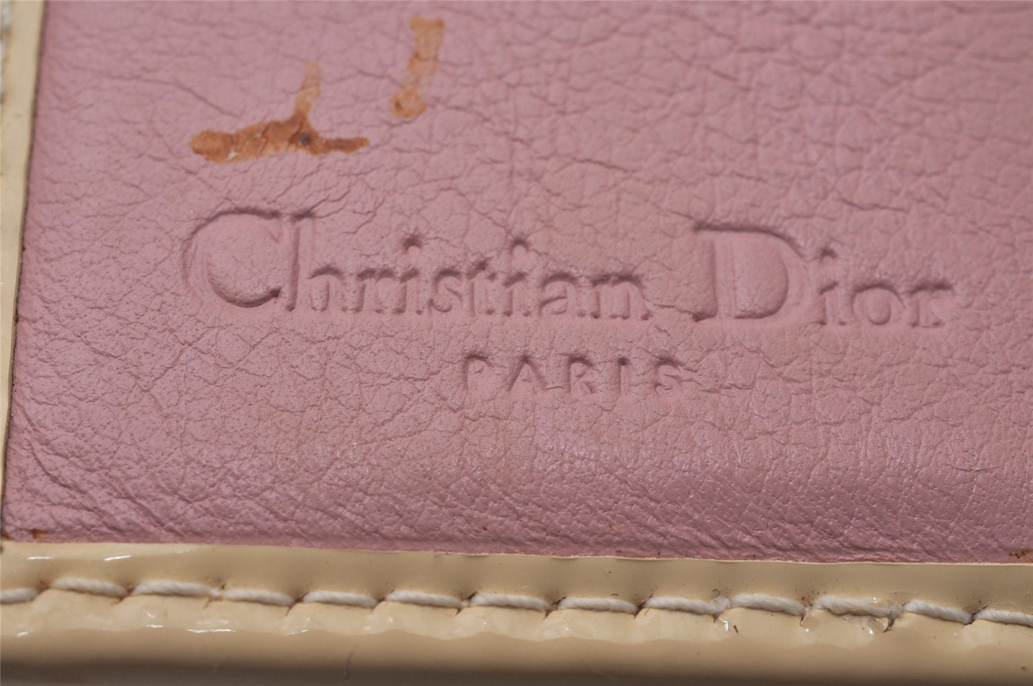 Authentic Christian Dior Trotter Bifold Wallet Purse Canvas Leather Pink 2276I