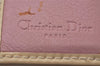 Authentic Christian Dior Trotter Bifold Wallet Purse Canvas Leather Pink 2276I