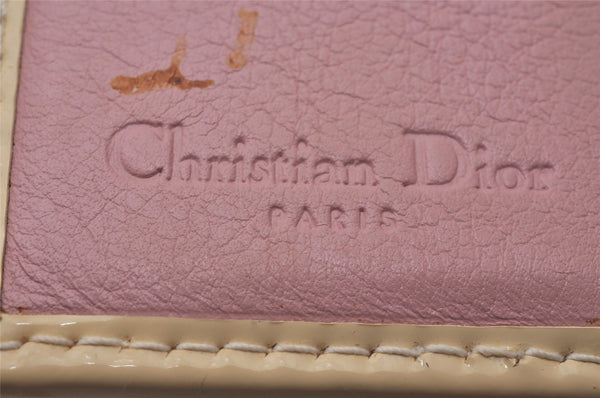 Authentic Christian Dior Trotter Bifold Wallet Purse Canvas Leather Pink 2276I