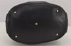 Authentic GUCCI Bamboo 2Way Shoulder Drawstring Bag Purse Leather Black 2276K