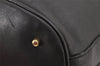 Authentic GUCCI Bamboo 2Way Shoulder Drawstring Bag Purse Leather Black 2276K