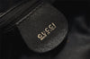 Authentic GUCCI Bamboo 2Way Shoulder Drawstring Bag Purse Leather Black 2276K