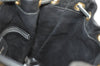 Authentic GUCCI Bamboo 2Way Shoulder Drawstring Bag Purse Leather Black 2276K