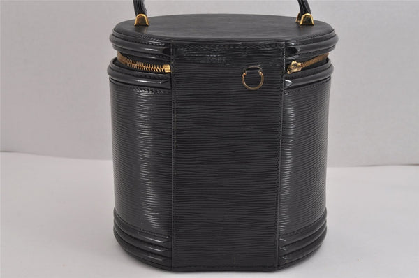 Authentic Louis Vuitton Epi Cannes Cosmetic Hand Bag Black M48032 Junk 2277J
