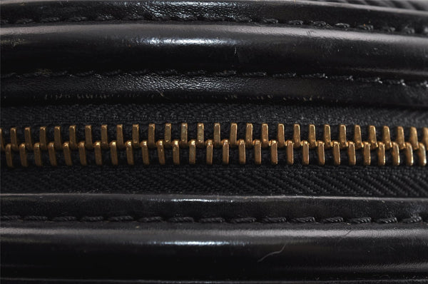 Authentic Louis Vuitton Epi Cannes Cosmetic Hand Bag Black M48032 Junk 2277J