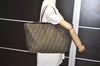 Authentic FENDI Zucca Shoulder Hand Tote Bag Nylon Leather Brown Black 2278I