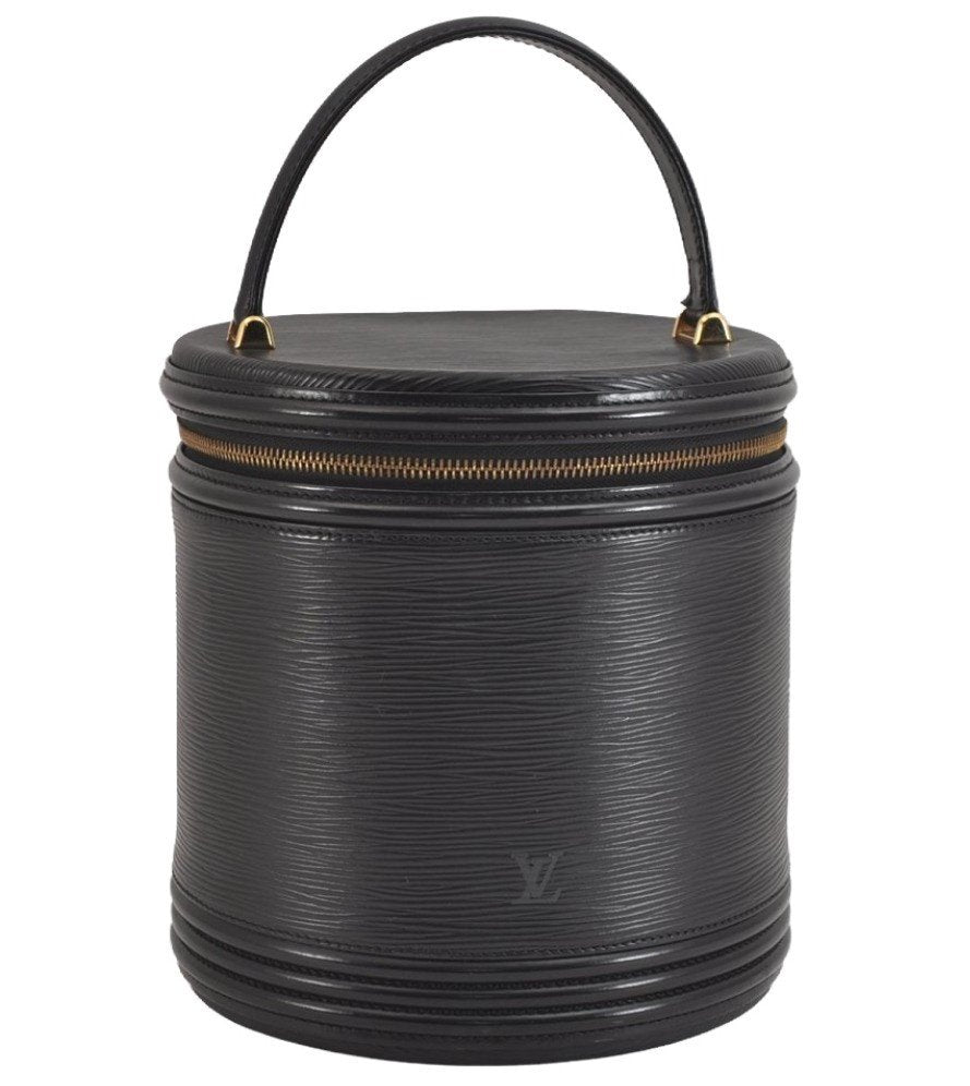 Authentic Louis Vuitton Epi Cannes Cosmetic Hand Bag Purse Black M48032 LV 2278J