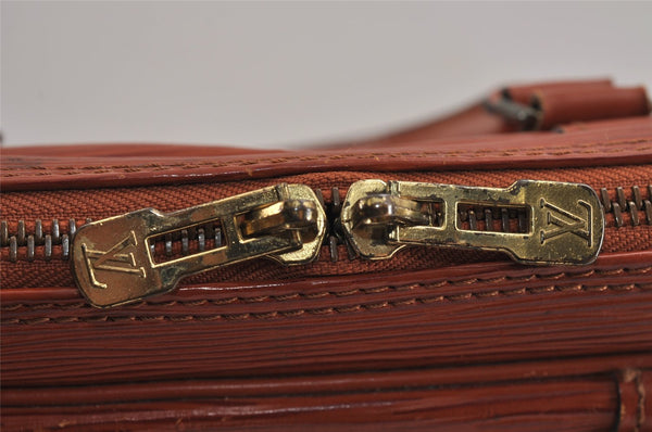 Authentic Louis Vuitton Epi Porte Documents Voyage Briefcase M54473 Brown 2280J