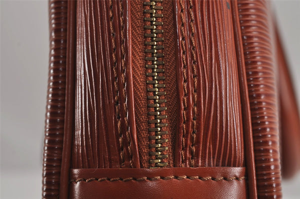 Authentic Louis Vuitton Epi Porte Documents Voyage Briefcase M54473 Brown 2280J