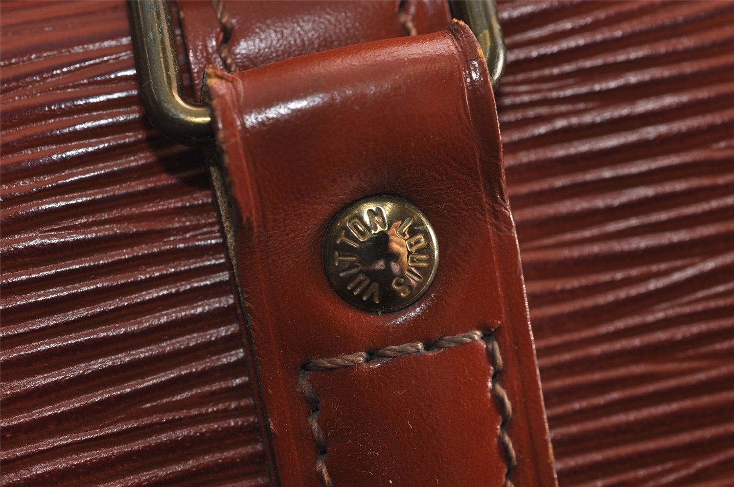 Authentic Louis Vuitton Epi Porte Documents Voyage Briefcase M54473 Brown 2280J