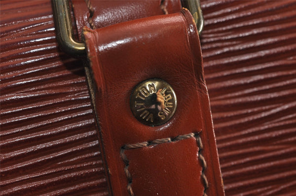 Authentic Louis Vuitton Epi Porte Documents Voyage Briefcase M54473 Brown 2280J