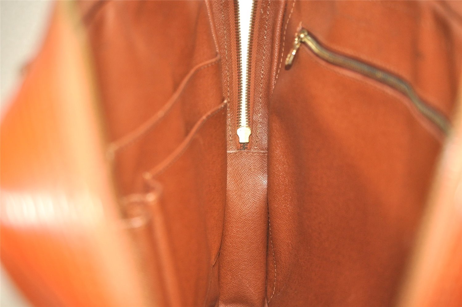 Authentic Louis Vuitton Epi Porte Documents Voyage Briefcase M54473 Brown 2280J