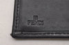 Authentic FENDI Vintage Zucchino Long Wallet Purse Canvas Leather Black 2281I