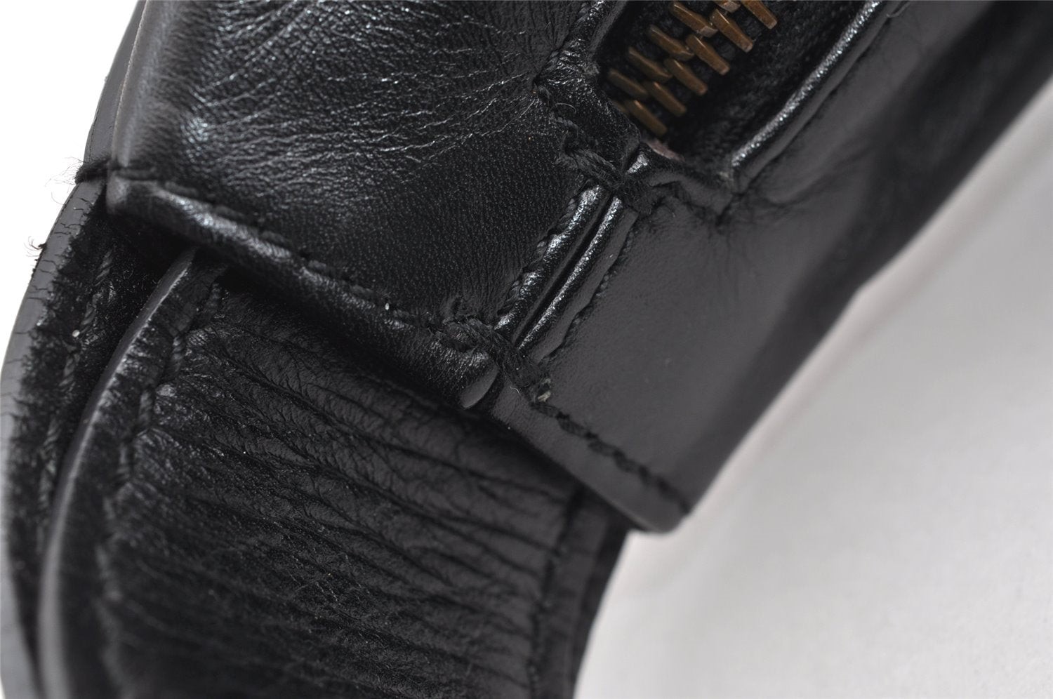 Authentic GUCCI Horsebit Large Hobo Shoulder Hand Bag Leather 115867 Black 2283I