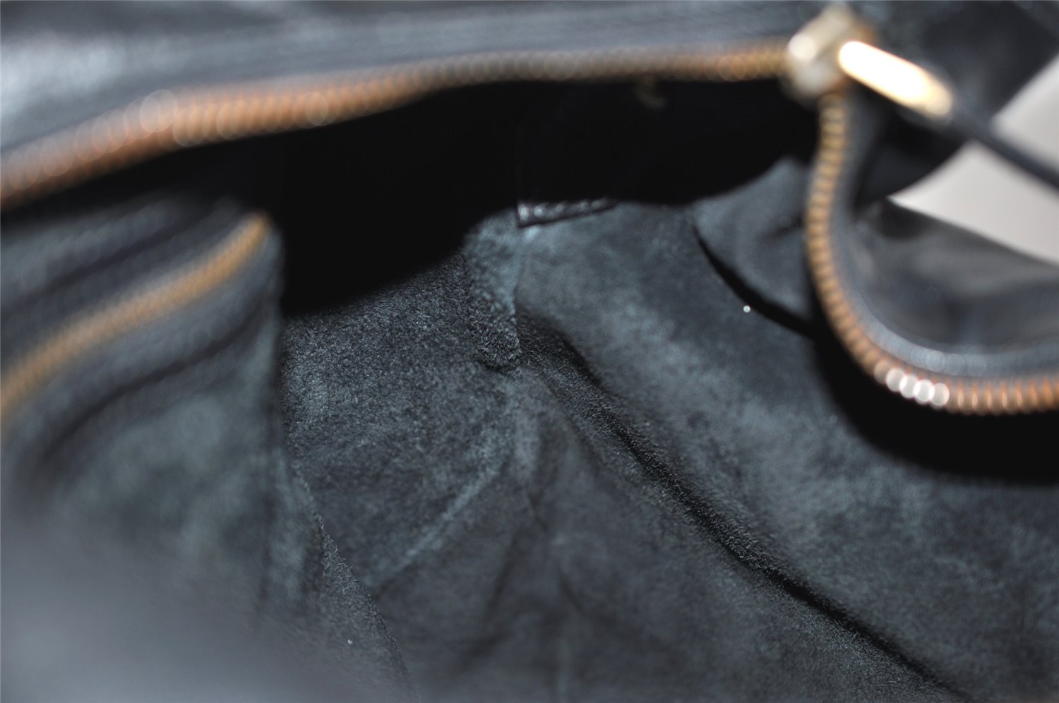 Authentic GUCCI Horsebit Large Hobo Shoulder Hand Bag Leather 115867 Black 2283I