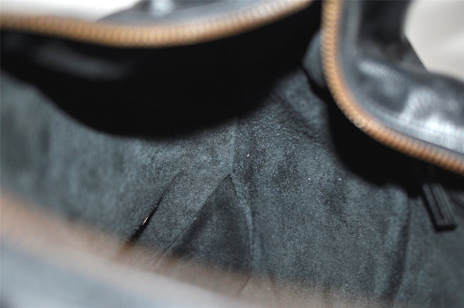 Authentic GUCCI Horsebit Large Hobo Shoulder Hand Bag Leather 115867 Black 2283I