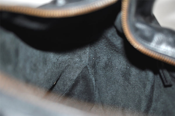 Authentic GUCCI Horsebit Large Hobo Shoulder Hand Bag Leather 115867 Black 2283I