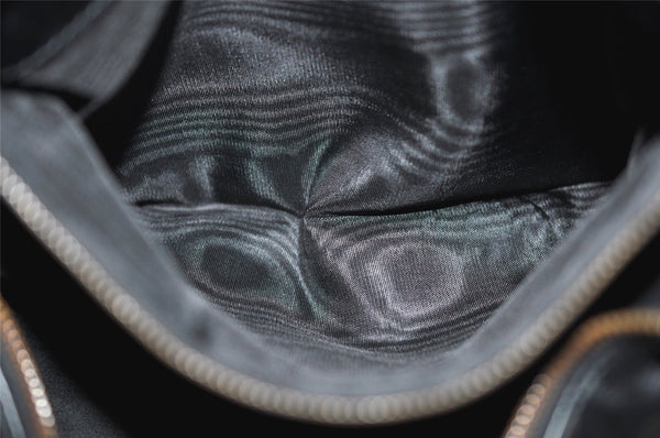 Authentic GUCCI Horsebit Large Hobo Shoulder Hand Bag Leather 115867 Black 2283I