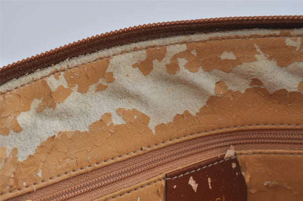 Authentic GUCCI Bamboo 2way Hand Shoulder Bag Purse Leather Brown Junk 2284I