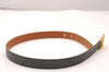 Authentic HERMES Api 3 Leather Reversible Belt Size 70cm 27.6" Black Brown 2285J