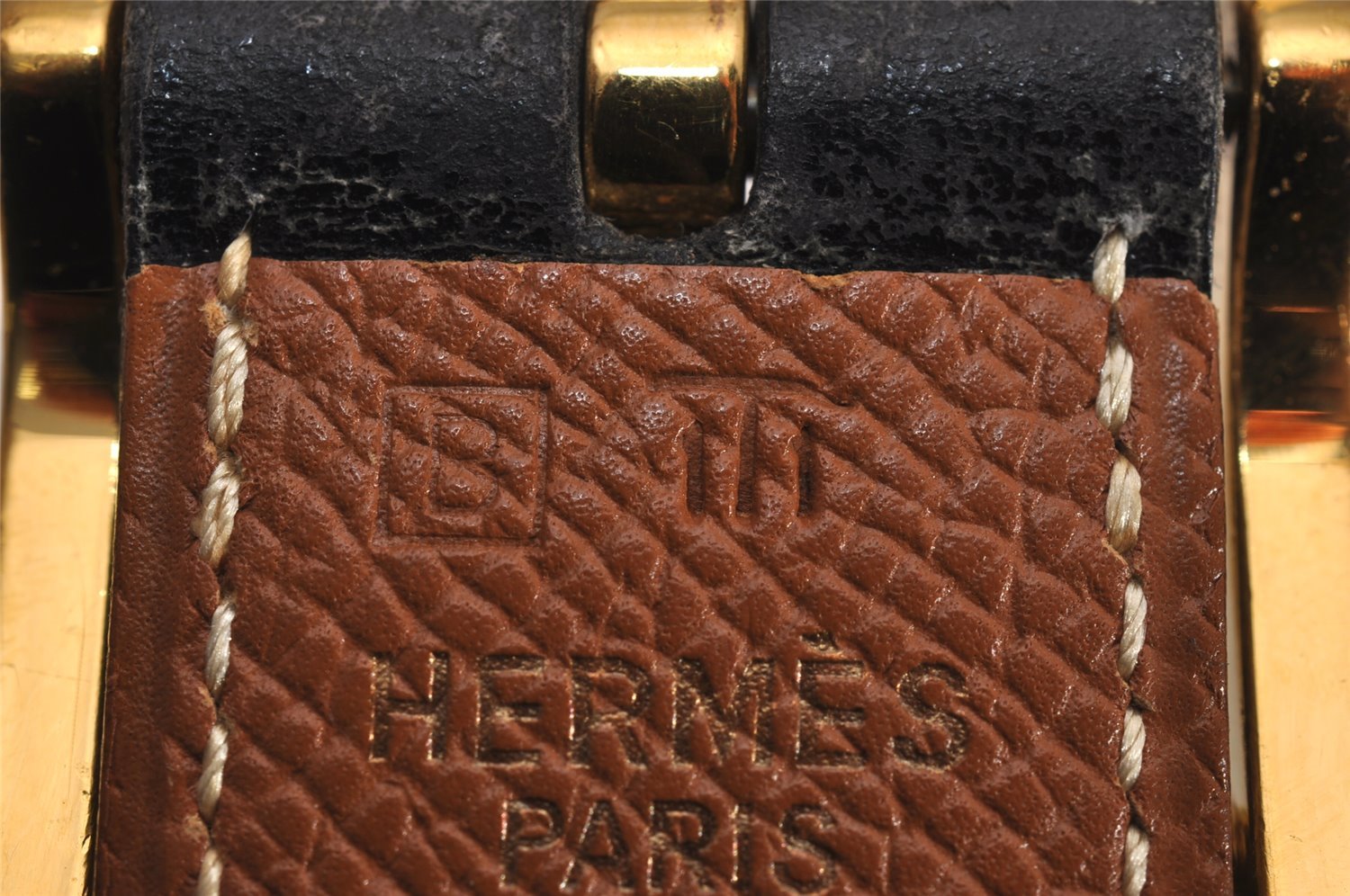 Authentic HERMES Api 3 Leather Reversible Belt Size 70cm 27.6