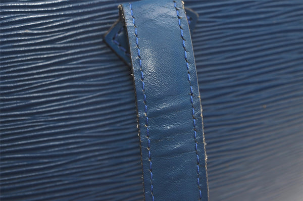 Authentic Louis Vuitton Epi Saint Jacques Hand Bag Blue M52275 LV 2290J