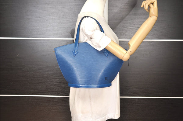 Authentic Louis Vuitton Epi Saint Jacques Hand Bag Blue M52275 LV 2290J